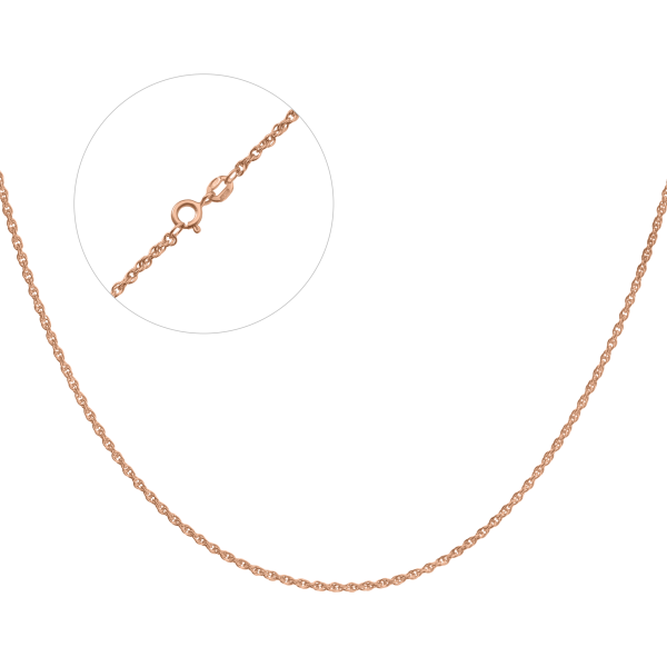 Срібний ланцюг позолочений "Джгут подвійний" Ж2-40