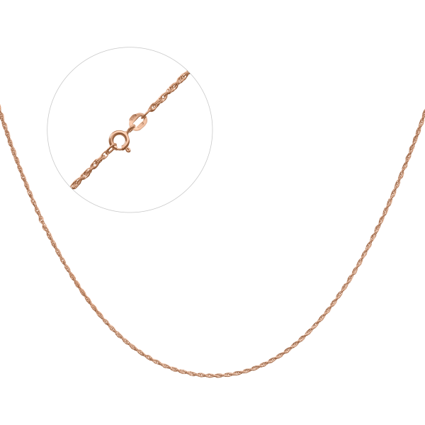 Срібний ланцюг позолочений "Джгут"  Ж-30