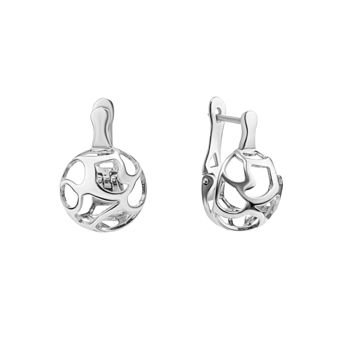 Срібні сережки родовані 857