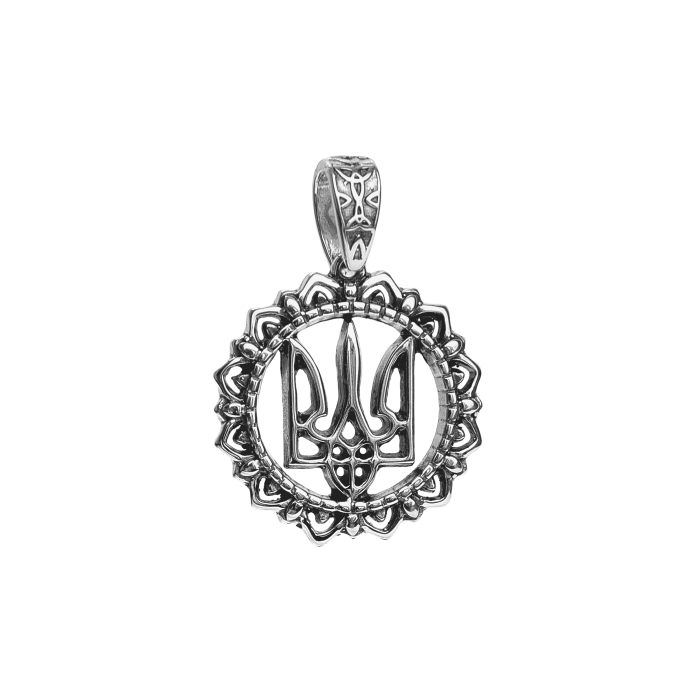 Срібний кулон "Герб" оберіг та амулет чорнений 1025