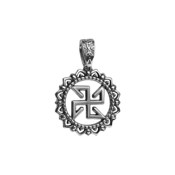 Срібна чоловіча підвіска чорнена «Солонь» 890