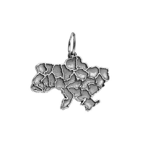 Срібний кулон "Україна" чорнений 1026