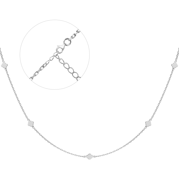 Кольє срібне в родоване 819/5