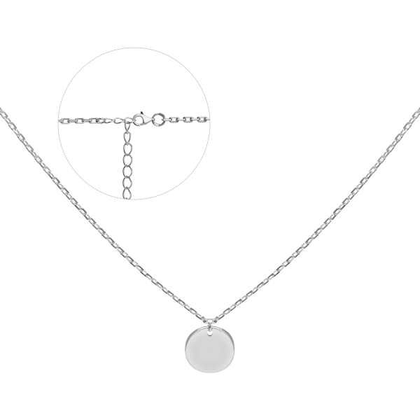 Кольє срібне в родоване 832/1