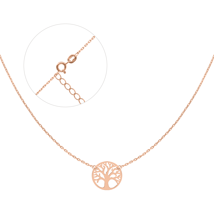 Срібне кольє позолочене "Дерево життя" 006