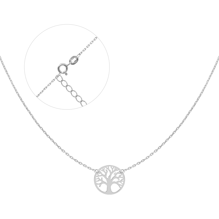 Срібне кольє родоване "Дерево життя" 006