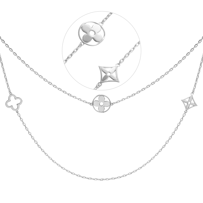 Кольє срібне родоване 741/3