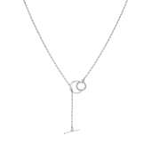 Кольє родоване з фіанітами 1014/1