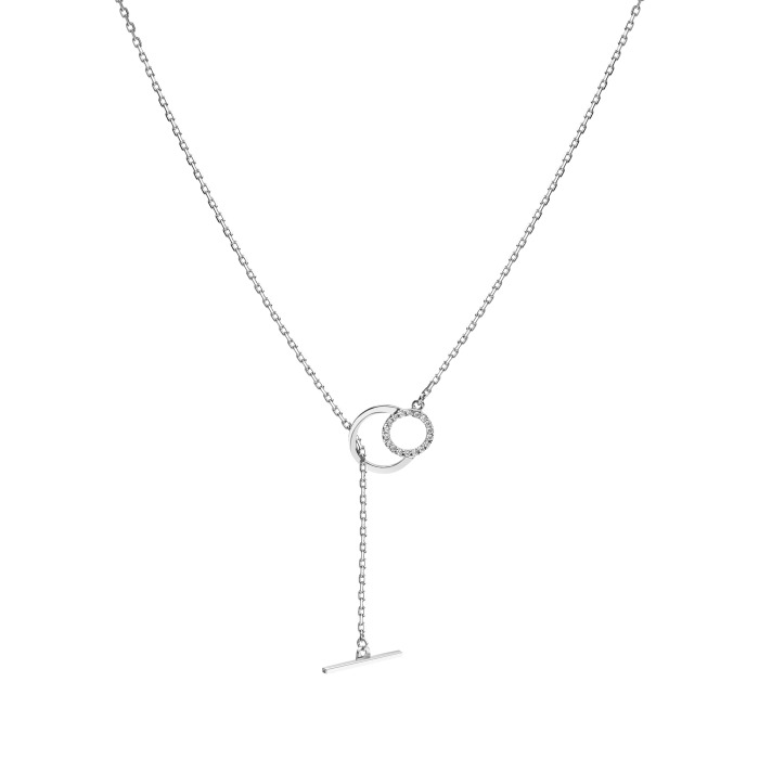 Кольє родоване з фіанітами 1014/1