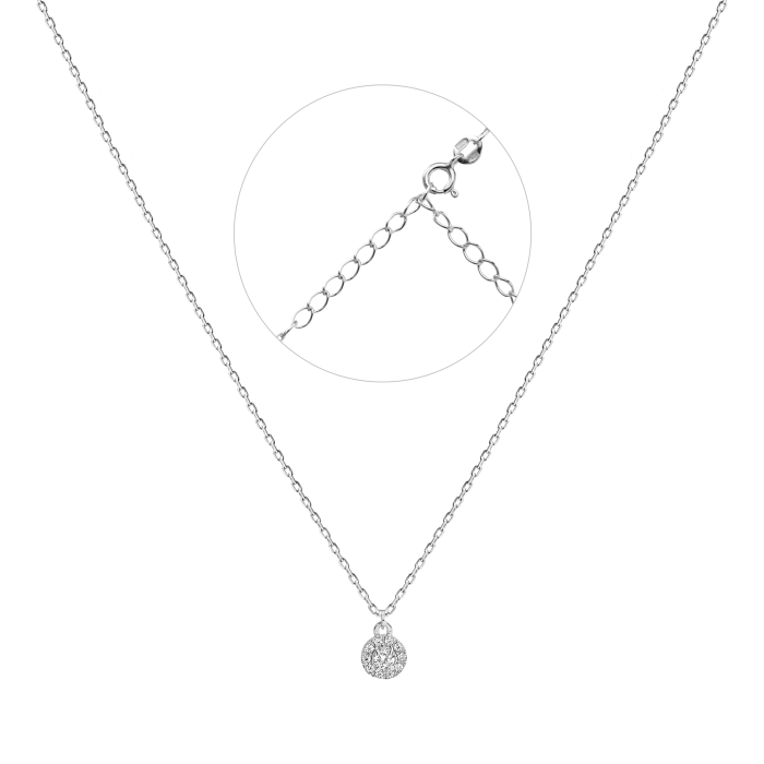 Кольє срібне родоване з фіанітами 774/1