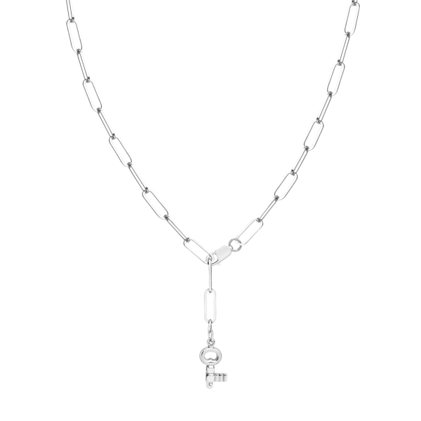 Срібне кольє родоване з ключиком 455/1