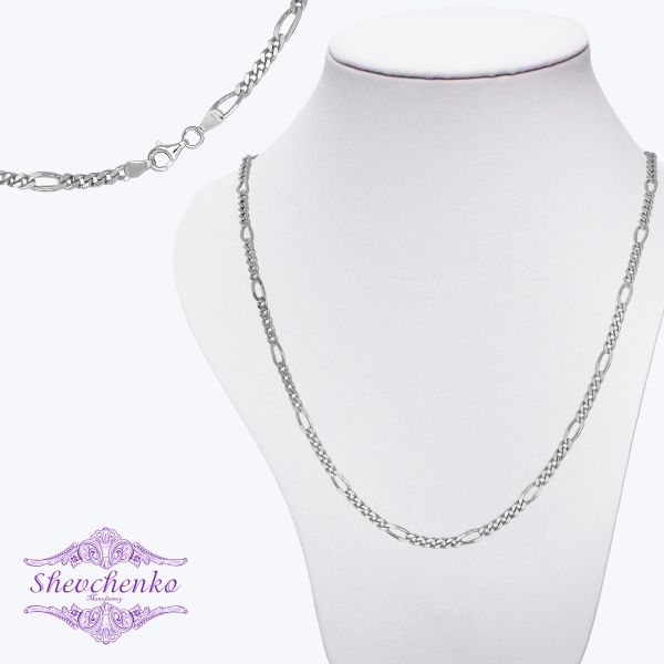 Срібний ланцюг "Фігаро" Ф5-100