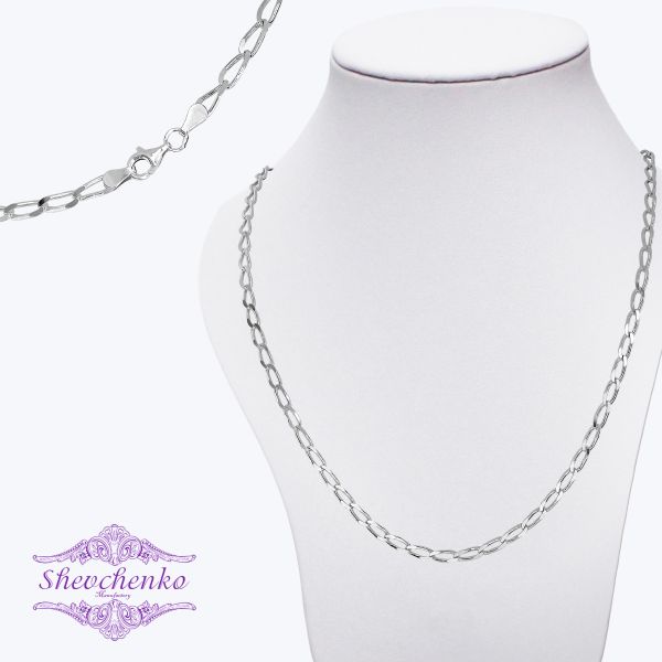 Срібний ланцюг "Фігаро" Фп-100