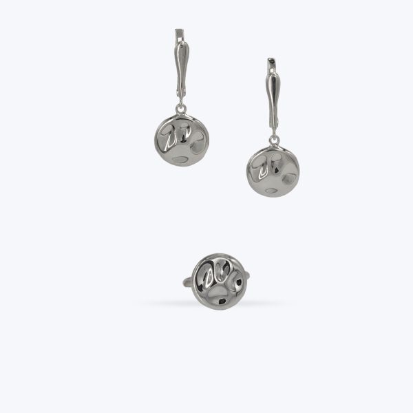 Комплект срібний родований 823