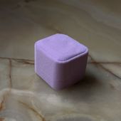 Оксамитова коробочка для каблучок рожева