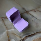 Оксамитова коробочка для каблучок рожева