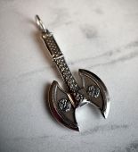 Срібний кулон «Бойова сокира» — оберіг сили та захисту 884