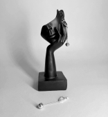 Сережки срібні родовані з кульками 1041