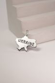 Серебряный кулон "Украина" черненый  1026 - фото 2