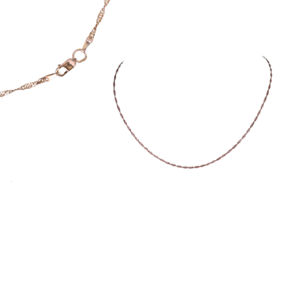 Срібний ланцюг "Cінгапур" С-50 позолочений