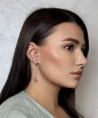 Сережки срібні родовані з кульками 1041