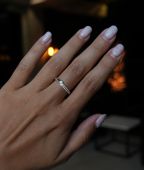 Каблучка срібна з золотою накладкою та фіанітами 713 - фото 4