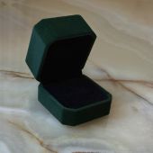 Оксамитова коробочка для каблучок смарагдова