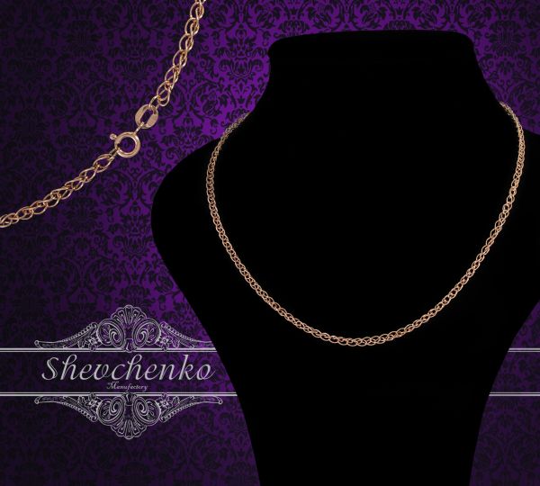 Срібний ланцюг "Колос рідкий" Кр-40 позолочений
