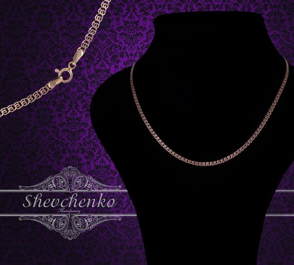 Срібний ланцюг "Love"  Л-40 позолочений