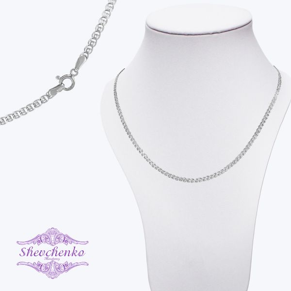 Срібний ланцюг "Love" Л-50 родований