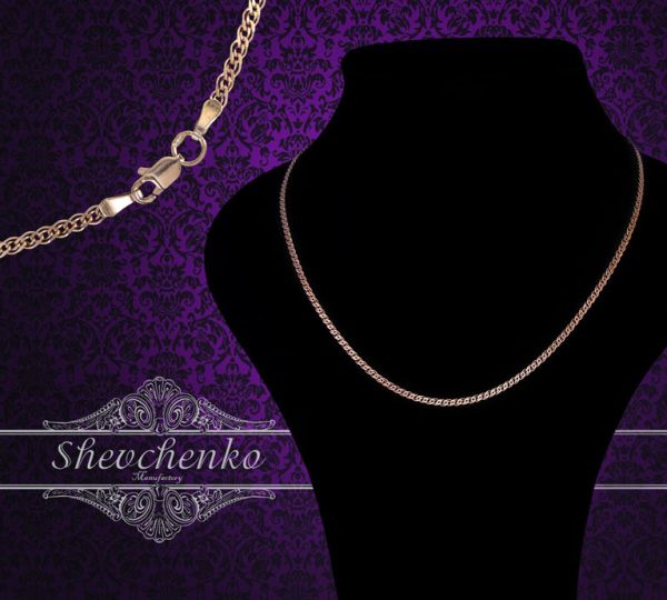 Срібний ланцюг "Нона" Н-50 позолочений