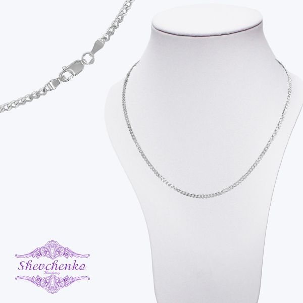 Срібний ланцюг "Панцир подвійний" П-80
