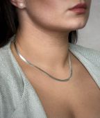 Срібний ланцюг "Панцир подвійний алмазний" 6ПдА-50