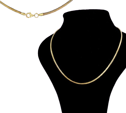 Срібний ланцюг "Снейк Італійський" ТА-240 позолота