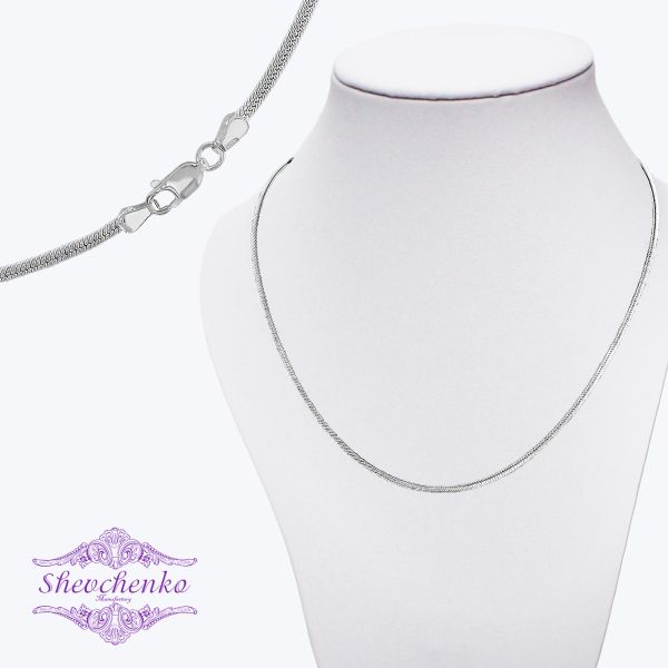 Срібний ланцюг "Снейк" З-190 родований