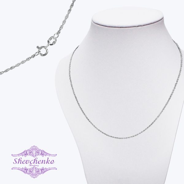 Срібний ланцюг "Джгут подвійний" Ж2-30 родований